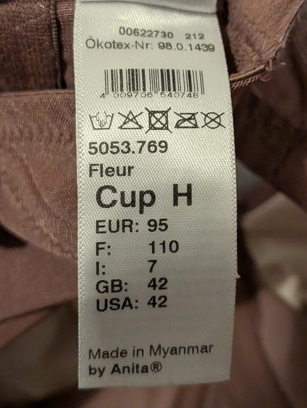 Anita Maternity Fleur Pink Floral Lace Underwire Nursing Bra Size 42H